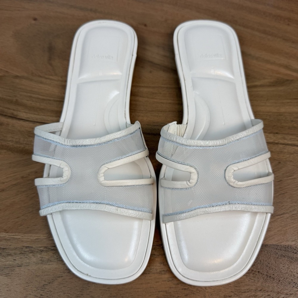 New NWOB Womens DV Dolce Vita Flori Beige Sandals Slides Shoes Size 7‎ M